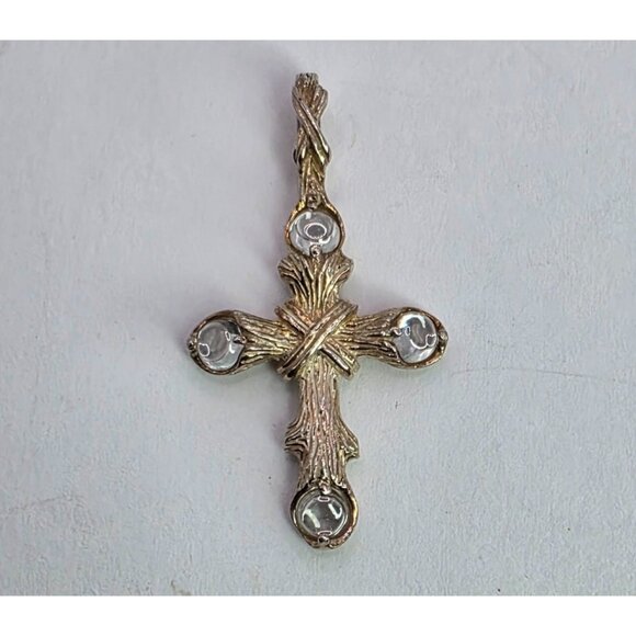 Sterling Silver Crossâ Pendant Vintage 925 Religious Christian Jewelry CBX - Picture 1 of 6